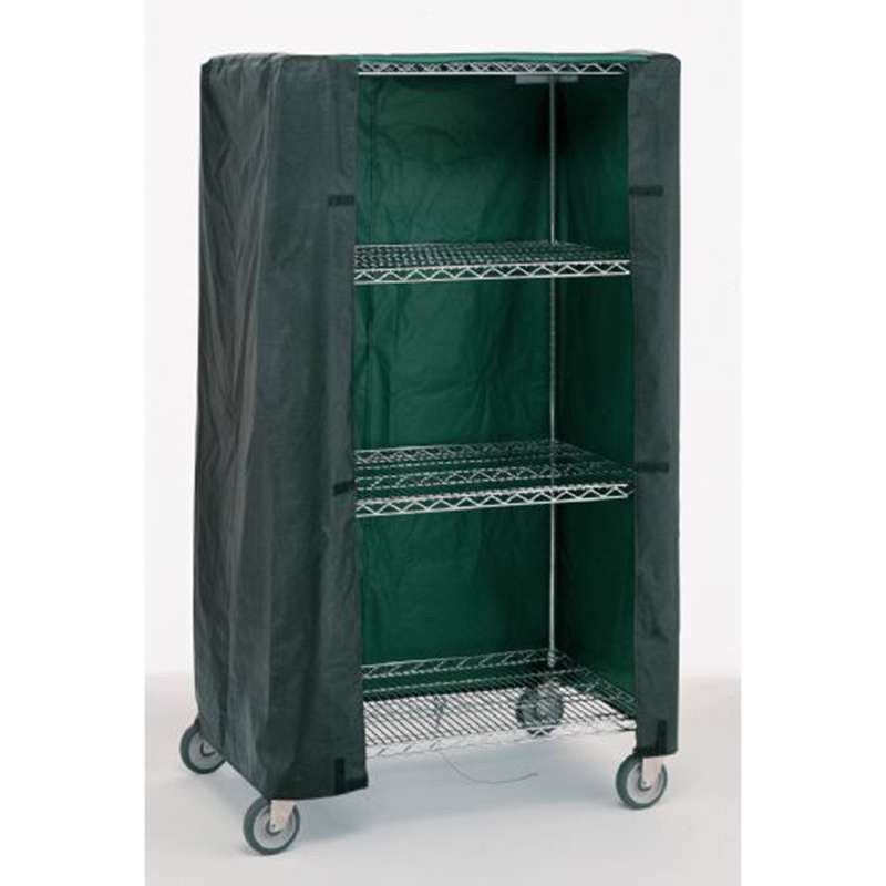 Cart Cover 24 x 24 x 62" 14mil Shield Blk/Green Vinyl ESD